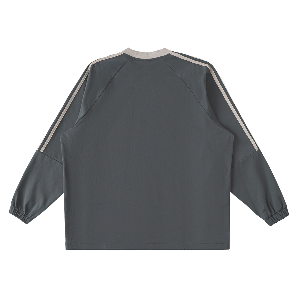 SLN "News Paper" V-Neck Long-Sleeve Windbreaker